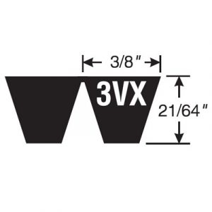 3VX Banded Dimensions Diagram