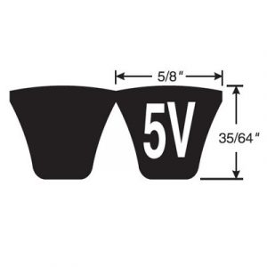 5V Banded Dimensions Diagram