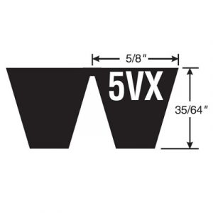 5VX Banded Dimensions Diagram