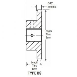 No 50 BS Sprocket Dimensions Diagram