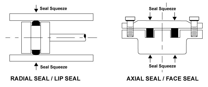 Radial vs Axial Shaft Seal Diagram
